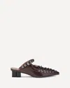 Ganni Oleatex Laced Mules In Brown