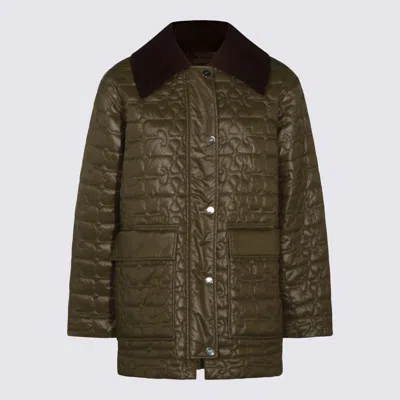 GANNI OLIVE GREEN DOWN JACKET