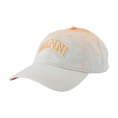 Ganni Ombre Cap -  - Cotton - White