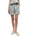 Ganni Ombre Striped Ruffled Shorts In Multi