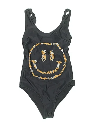 Pre-owned Ganni One Piece Swimsuit In Black