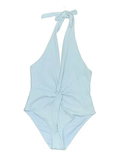 Pre-owned Ganni One Piece Swimsuit In Blue