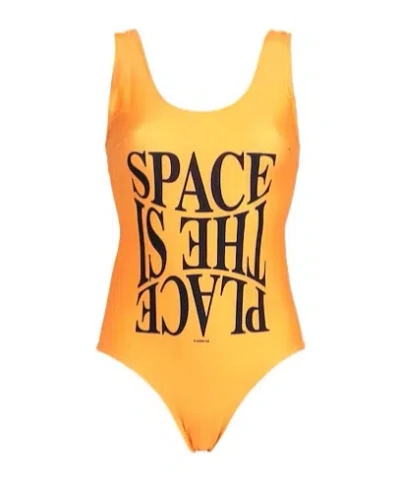 Ganni One-piece Swimsuits In Yellow
