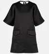 Ganni Open-back Minidress In Black