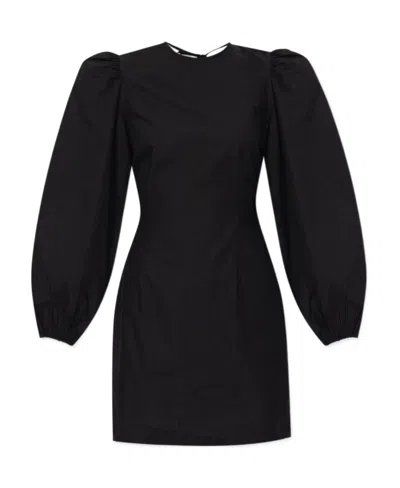 GANNI GANNI PUFF SLEEVED OPEN BACK MINI DRESS