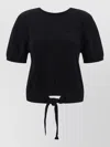 Ganni Black Bare Back Sweater In Black