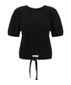Ganni Black Bare Back Sweater In Black