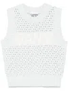 Ganni Textured Organic Cotton Blend Sweater Vest