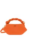 Ganni Orange Bou Mini Crossbody Bag In Orange