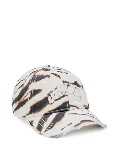 Ganni Organic Cotton Baseball Cap In Blue
