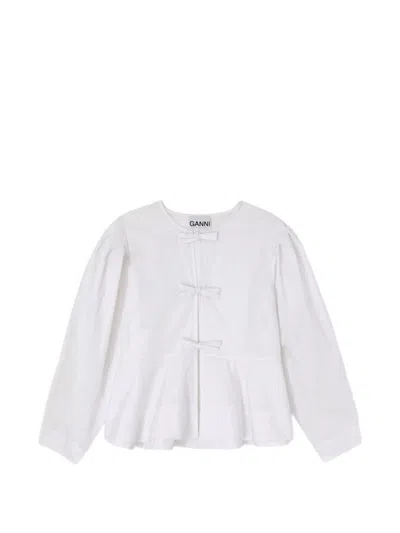 Ganni Organic Cotton Blouse In Multi