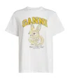 Ganni Organic Cotton Bunny T-shirt In White