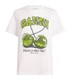Ganni Basic Jersey Cherry Relaxed T-shirt In White