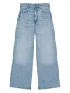 Ganni Organic Cotton Denim Jeans In Blue