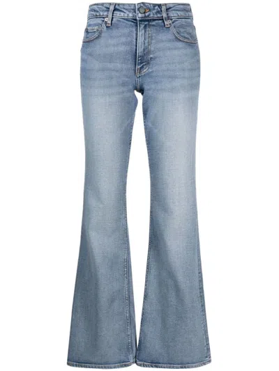 Ganni Organic Cotton Denim Jeans In Blue