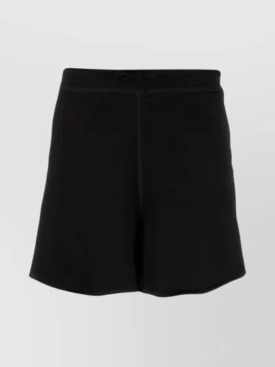 GANNI ORGANIC COTTON DRAWSTRING KNEE-LENGTH SHORTS