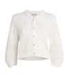 Ganni Open-knit Cardigan In White