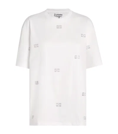 Ganni Organic Cotton Embellished T-shirt