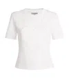 Ganni Women Heart Embroidery T-shirt In White