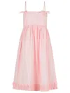 Ganni Organic Cotton Mini Dress In Pink