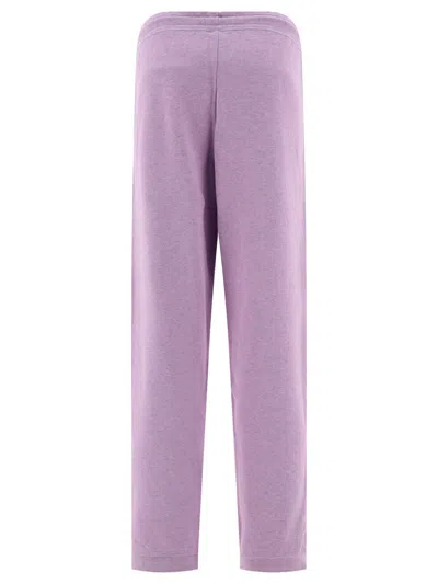 Ganni Organic Cotton Sweatpants In Lilac