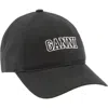 Ganni Organic Cotton Twill Baseball Cap In Black
