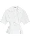 Ganni Wrap-design Blouse In White
