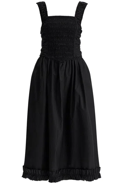 GANNI ORGANIC POPLIN SMOCK DRESS
