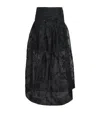 Ganni Sequin-embellished Floral Skirt In Black