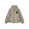 Ganni Hooded Leopard Print Nylon Blouson Jacket In Animal Print