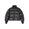 Ganni Recycled Nylon Puffer Jacket In Black