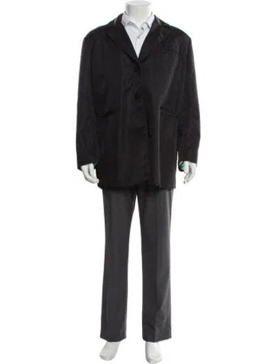 Pre-owned Ganni Overcoat In Gray