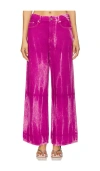 Ganni Overdyed Purple Heavy Denim Marri Jeans In Purple,fushia