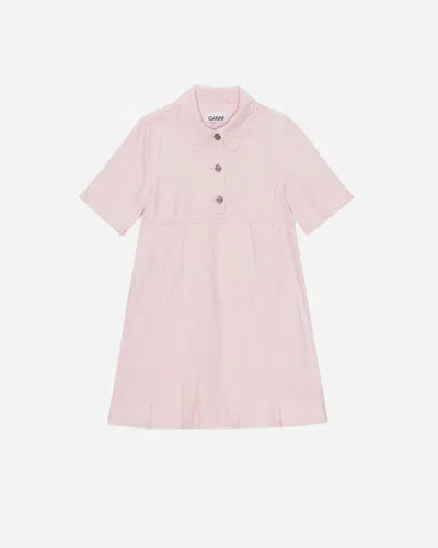 GANNI GANNI | OVERDYED DENIM MINI DRESS PINK | DRESSES