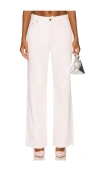 Ganni Overdyed Izey Jeans In Chalk Pink In Pink