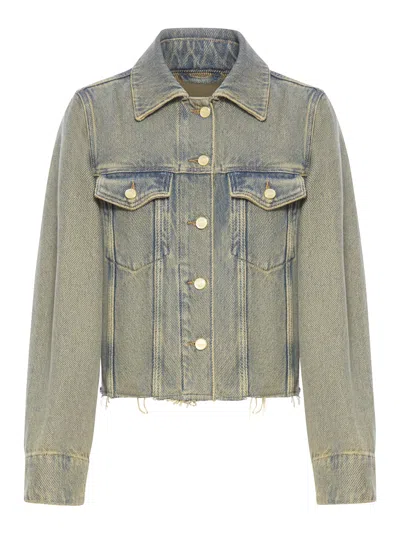 Ganni Denim Jacket In Multi