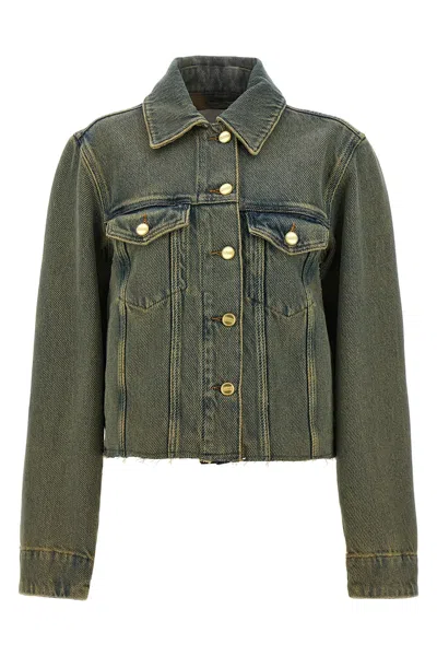 Ganni Denim Jacket In Multi