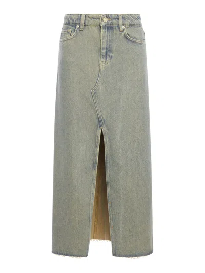 GANNI OVERDYED HEAVY SKIRT