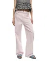 Ganni Overdyed Izey Jeans In Chalk Pink In White
