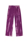 Ganni Overdyed Purple Heavy Denim Marri Jeans In Purple