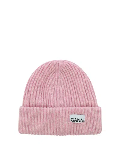 Ganni Oversize Hats In Pink