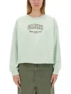Ganni Logo-print Organic-cotton Sweatshirt