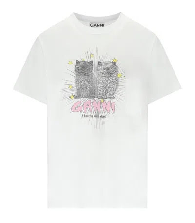 Ganni Oversize White T-shirt