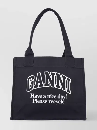 GANNI OVERSIZED CARRYALL TOTE BAG