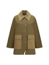 Ganni Oversized Cotton Utility Jacket In Green