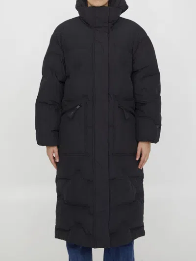 Ganni Oversized Puffer Coat In Black