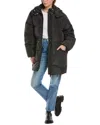 Ganni Black Down Jacket In Recycled Nylon And Pockets In Black