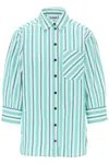 GANNI "OVERSIZED STRIPED POPLIN SHIRT