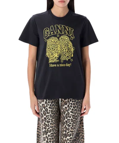 GANNI OWLS T-SHIRT