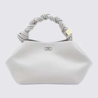 Ganni Oyster Grey Bou Small Top Bag In Gray